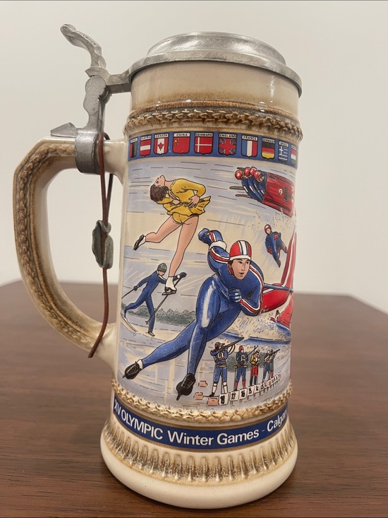 Anheuser-Busch Other - Vintage 1988 Anheuser Busch Beer Stein Winter Olympic Games